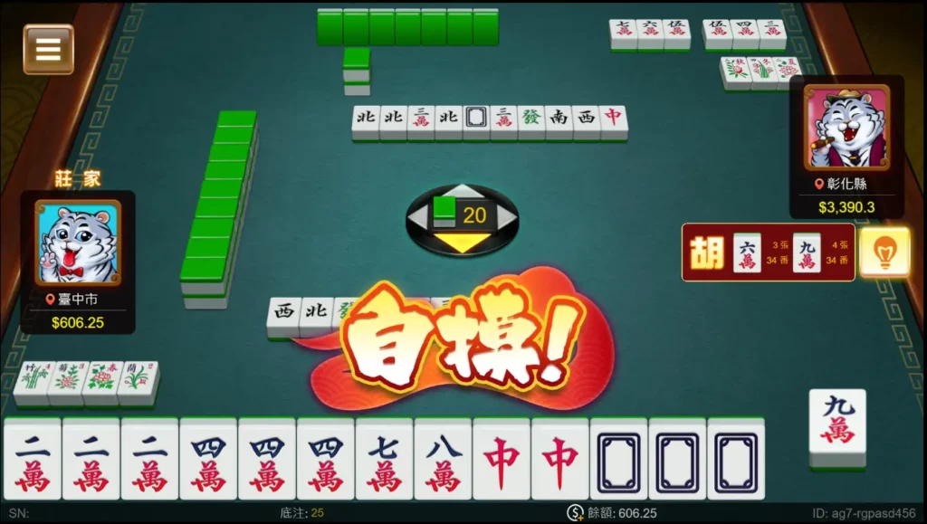 RG棋牌-二人麻將:自摸超容易!